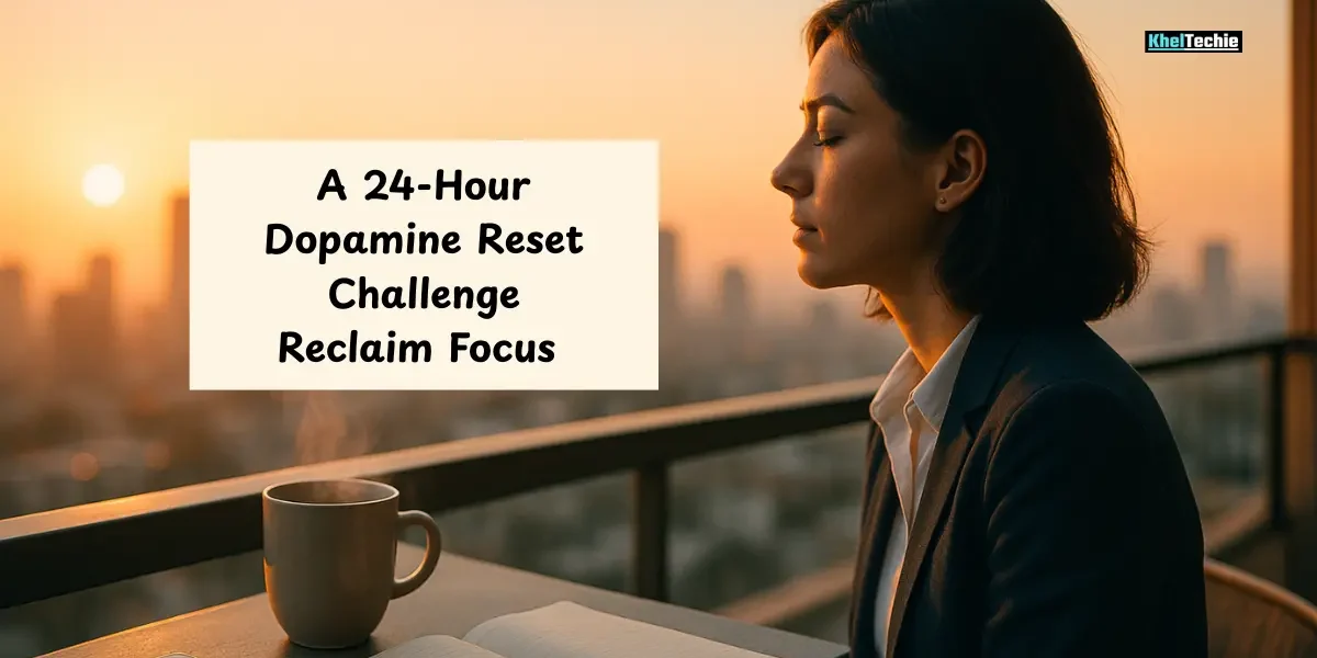 Person enjoying a dawn digital break during a 24-hour dopamine reset challenge