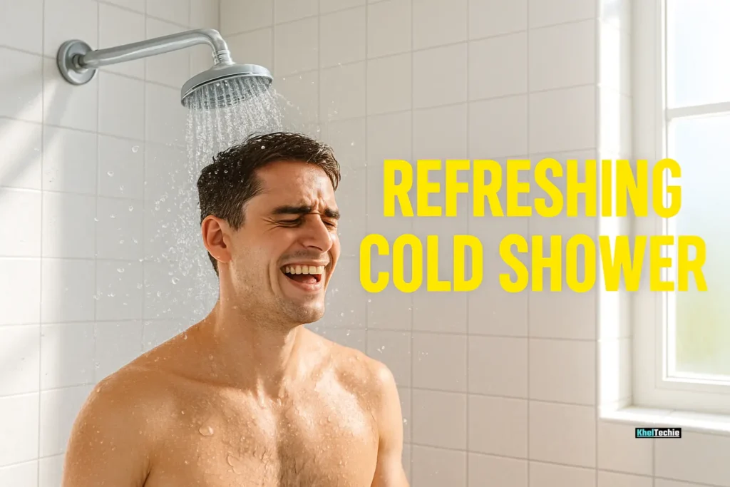 Cold-shower boost to awaken body and brain without digital stimuli