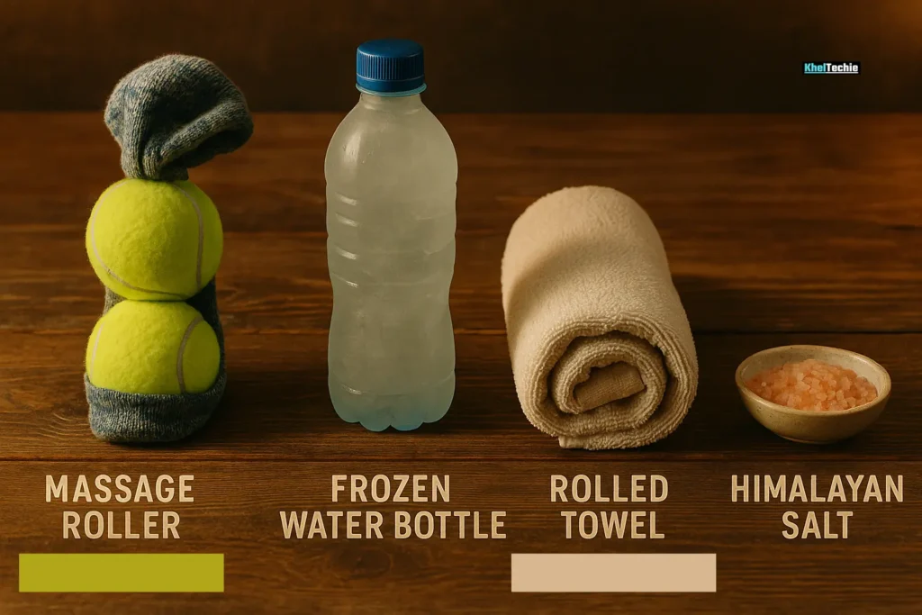 DIY muscle recovery tools using household items