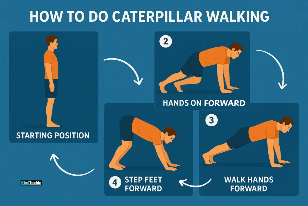 Step-by-step guide to performing caterpillar walking correctly