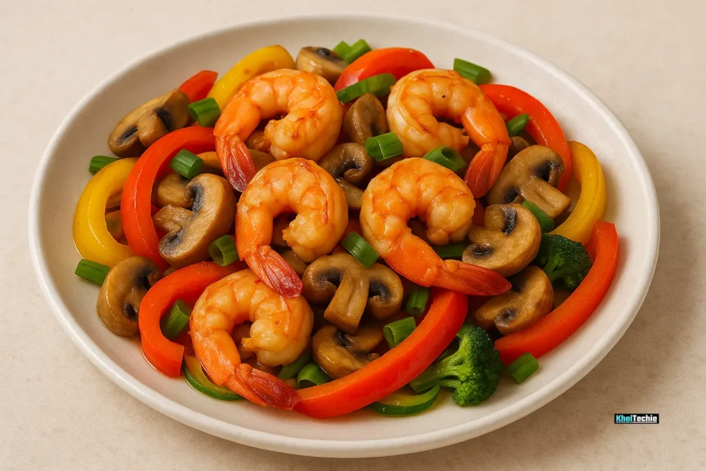 Keto shrimp stir fry recipe for week 3 of 30 day keto challenge meal plan