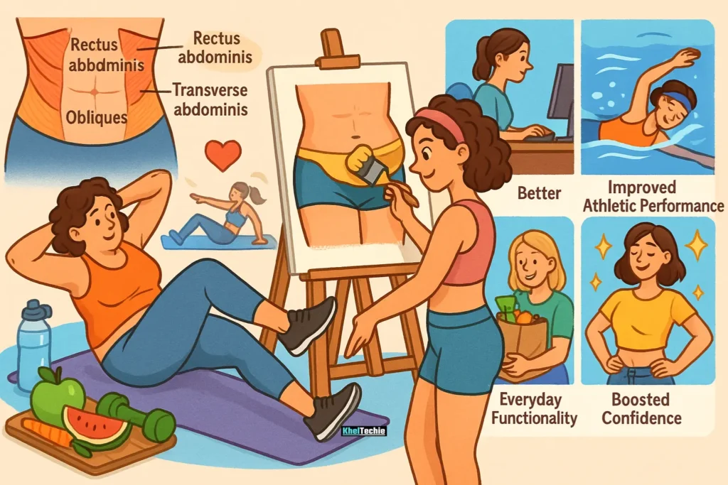 the journey to a flat stomach through exercise, cardio, and nutrition.