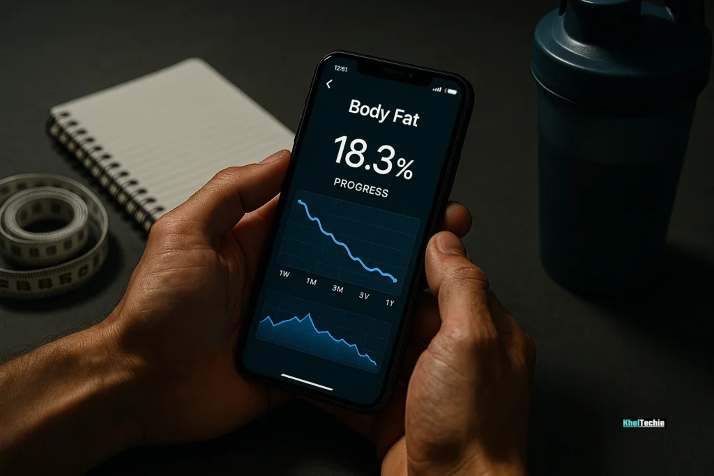 Track fat loss progress using smart fitness tools