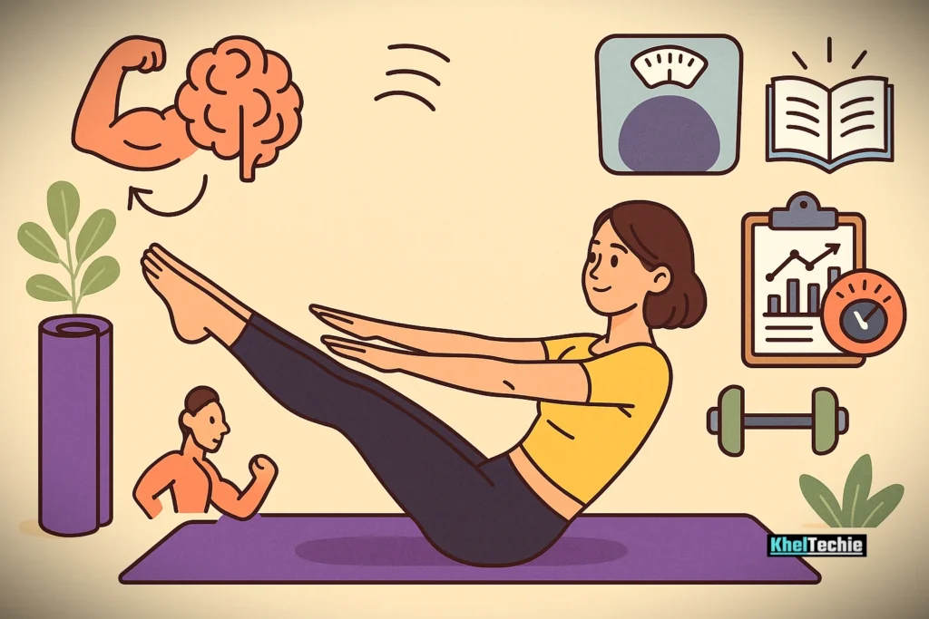 pictorial cartoon image of What is Pilates for Beginners