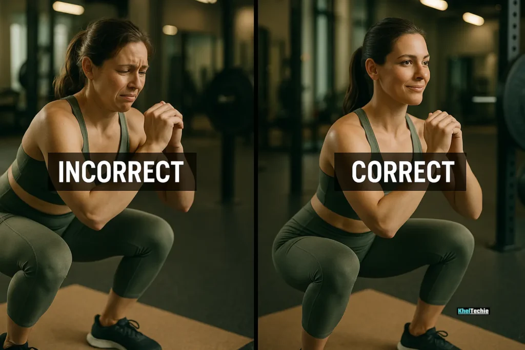 Comparison of poor vs. proper form in female weightlifting
