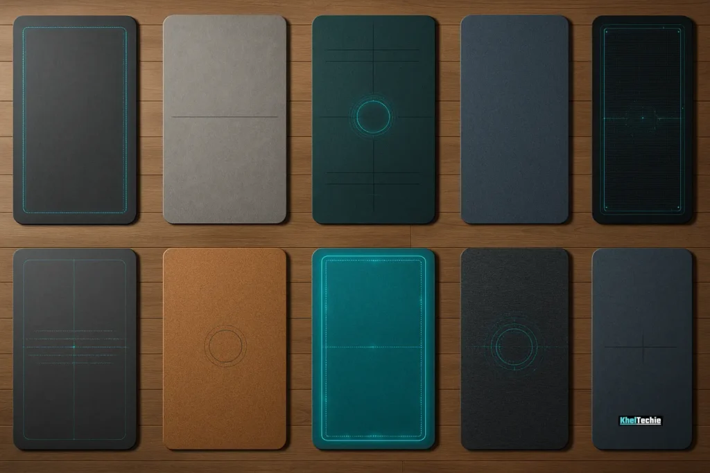 Top smart yoga mats visually compared in clean overhead view