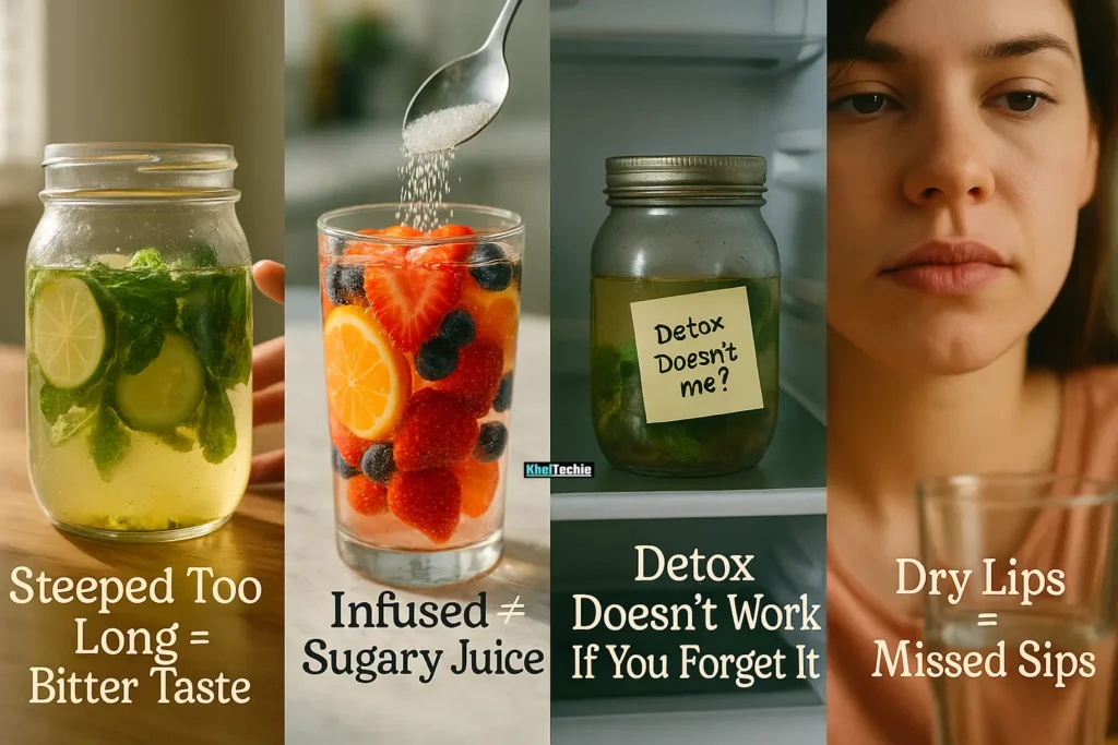 Common flat tummy water mistakes including over-steeping and added sugars