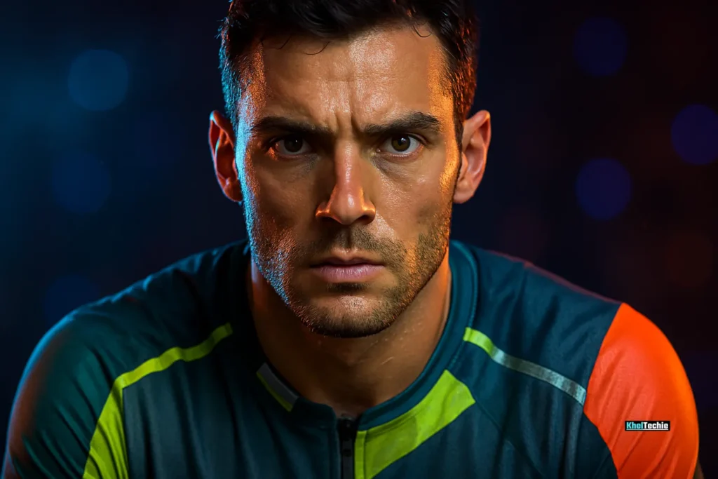 Focused athlete portrait symbolizing mental toughness and grit