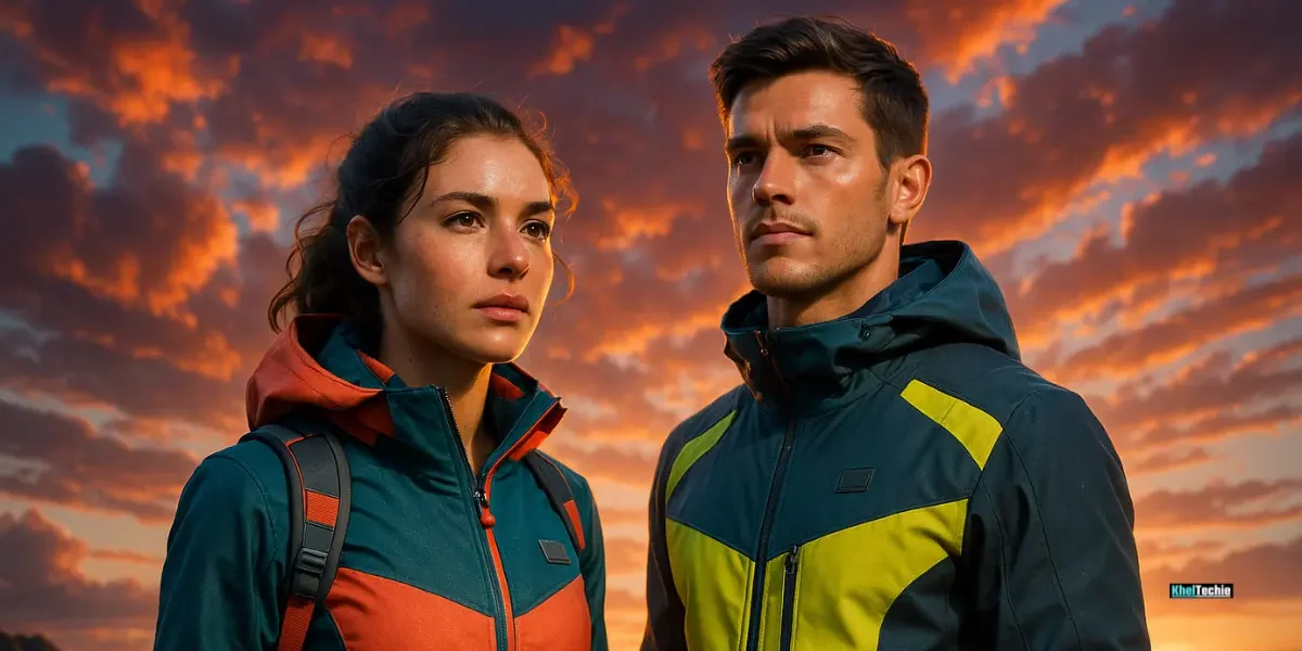 Man and woman celebrating victory on mountain peak at sunrise, symbolizing mental toughness and resilience