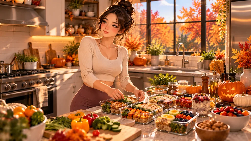Healthy fall meal planning with balanced meals before Halloween weekend