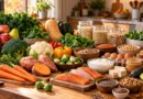 Fall healthy grocery list with fresh produce, protein, whole grains, healthy fats, and meal prep staples.