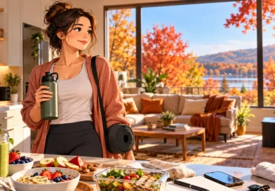 Fall reset for busy people with simple healthy habits, movement, meals, and evening routines