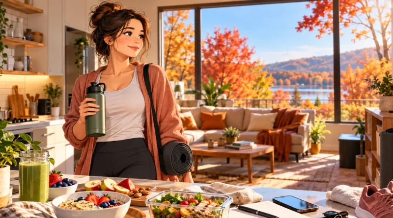 Fall reset for busy people with simple healthy habits, movement, meals, and evening routines
