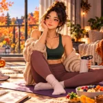 Pre-Halloween wellness reset with healthy fall habits, movement, hydration, and balanced lifestyle